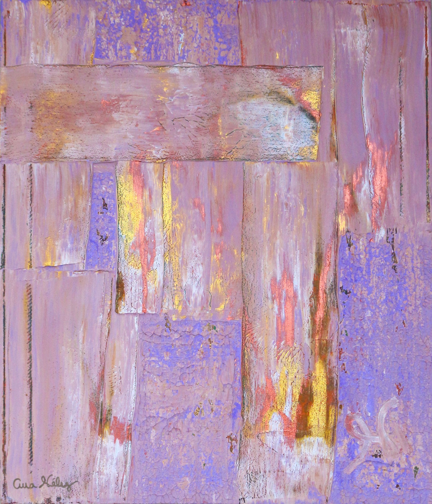 Pintura original que compone el estampado, hecho por la artista poblana Ana Vélez. Si te interesa adquirir la obra, contáctanos por WhatsApp.