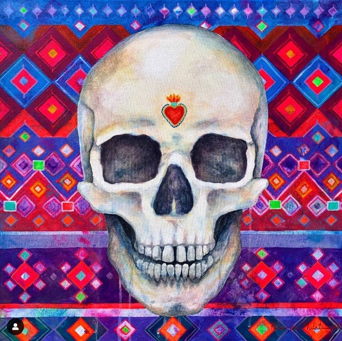 Pintura original que compone el estampado